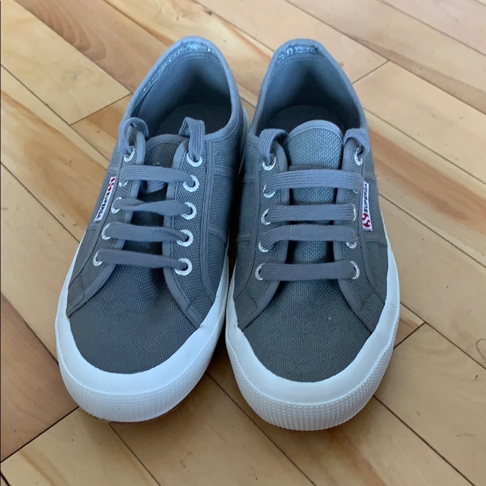 Grey superga shoes brand new